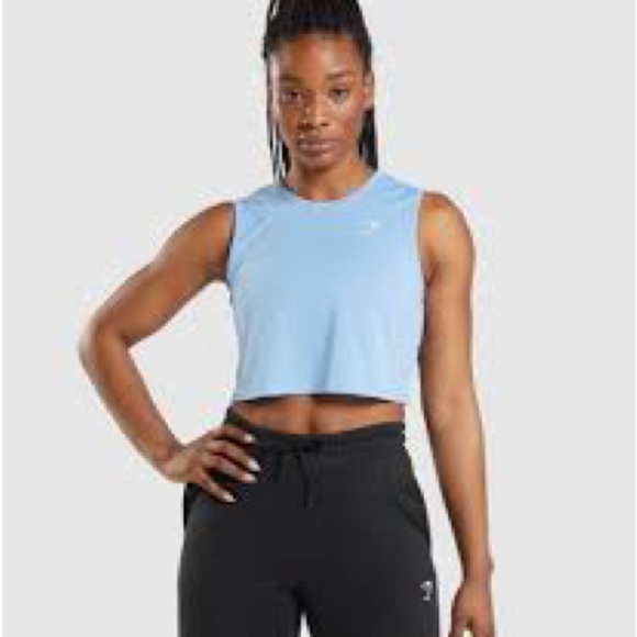 2/$15 Gymshark Women’s Sky Blue Training Crop Tank XXL - Picture 1 of 6